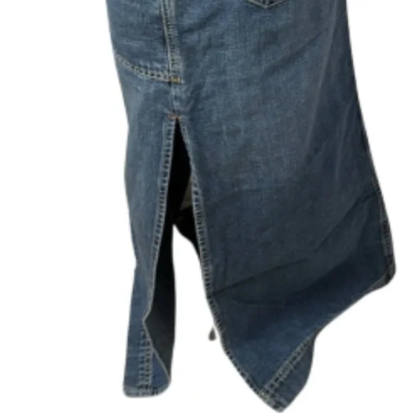 Lucky Brand Denim Maxi Skirt | Vintage Style | Size 4/27 | Side Slits - Picture 10 of 16